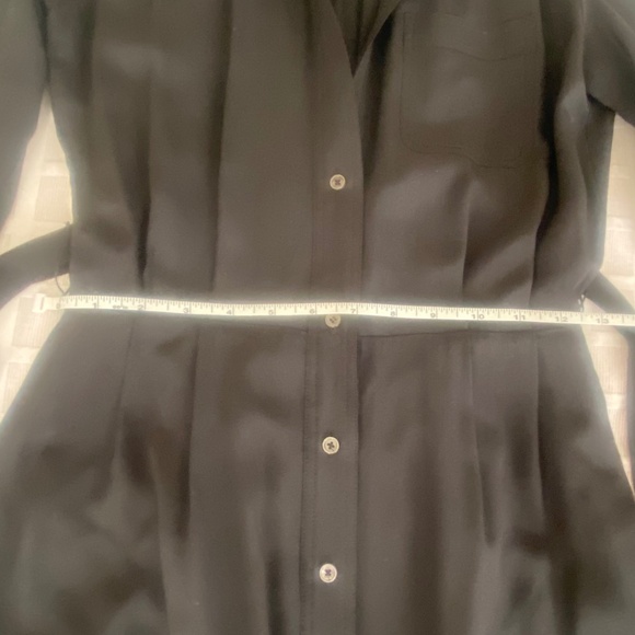 Babaton Black 100% Silk Shirt Dress with Pockets XS - Picture 6 of 10